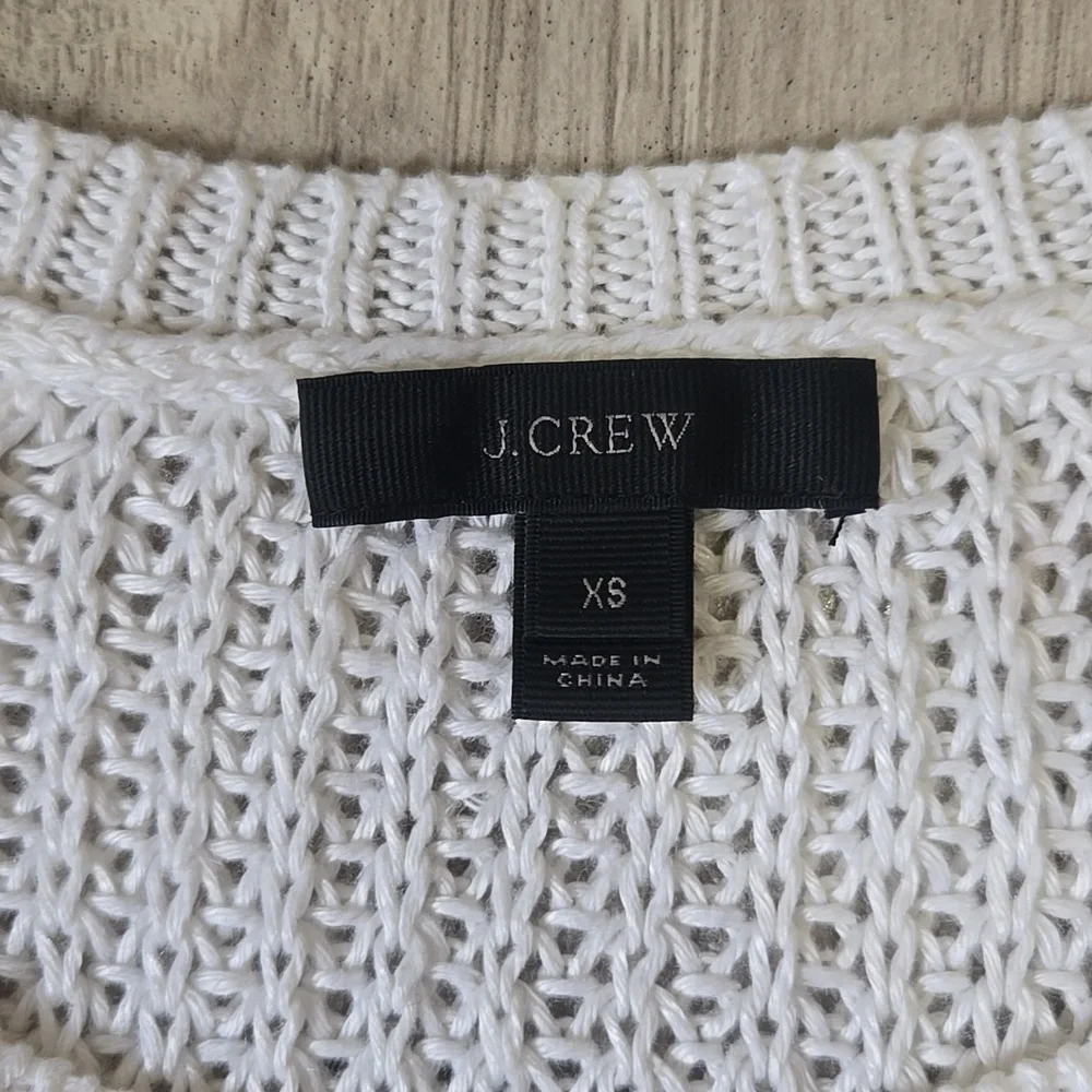 J. Crew White Knit Sweater